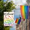 Love Hearts Rainbow Pride Garden Flag – 12×18 Inch Double-Sided LGBTQ+ Equality Yard & Outdoor Flag